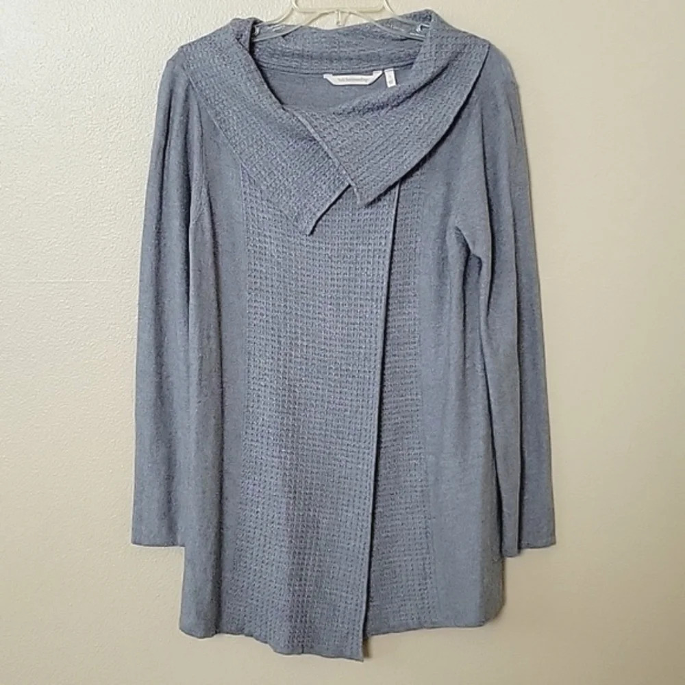Soft Surroundings Gray Wool Blend Miranda Wrap Sweater - Size Small